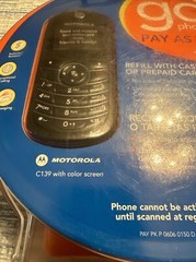 Motorola C series C139 With Color Screen- Black (AT&T) Cellular Phone New In Box
