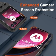 Motorola Razr Plus 2023 Case, Heavy Duty Shockproof with 360° Rotation Kickstand