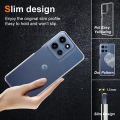 Clear Silicone TPU Cover for Moto G 2025 – Soft Slim Fit Protective Case