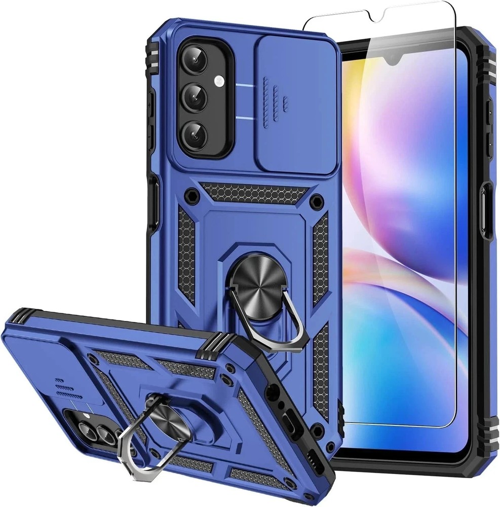 Samsung Galaxy A14 5G Case, Military Grade Protection Cover Armor Rugged-Blue