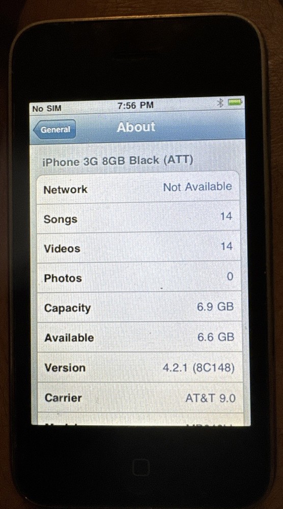 iPhone 3G 8GB Black (AT&T) A1241 (GSM) Fast Ship Good Used Read
