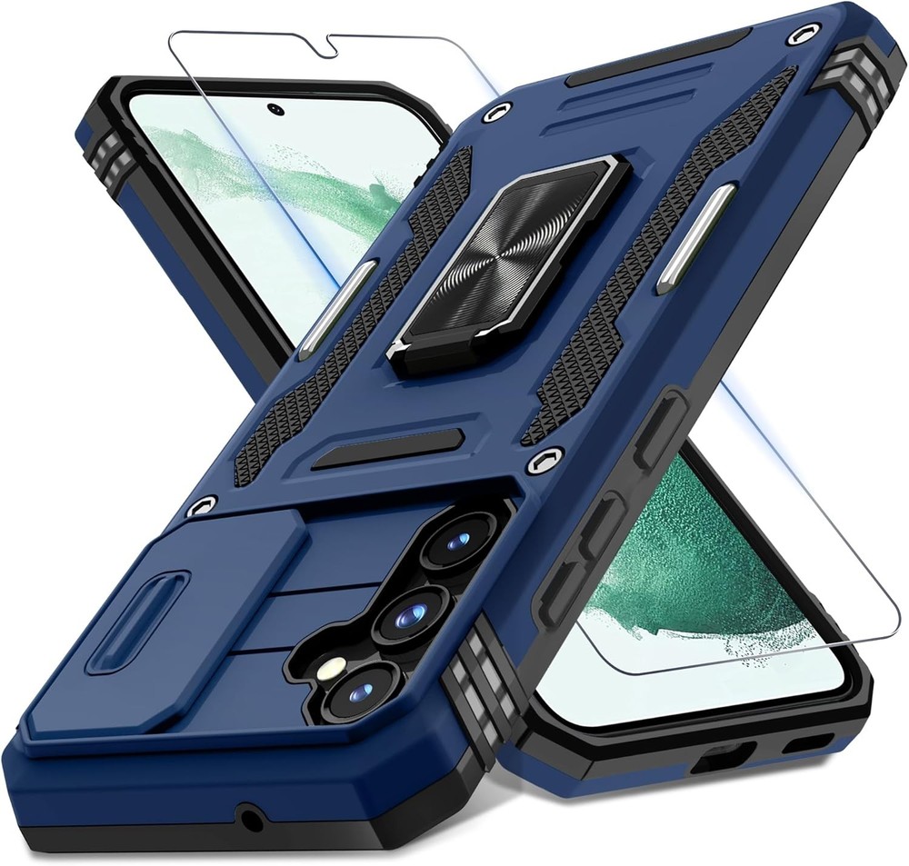 Case for Samsung Galaxy S23 FE 6.4-Inch with Slide Camera Cover and Screen Prote