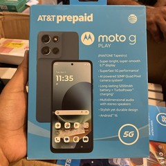 Motorola Moto G Play 5G AT&T Prepaid Smartphone 32MP Android 16 Blue 6.7in