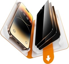 3PCS Privacy Screen Protector & Anti-Spy for iPhone 14 Pro Max Military-Grade 9H