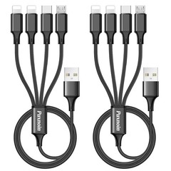 Multi Charging Cable, 2Pack 4FT 4 in 1 Charging Cable for Multiple Devices, Brai