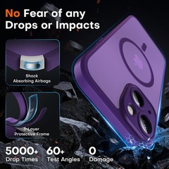 Translucent Matte Phone Case for iPhone 13 6.1 inch, Full Camera Protection