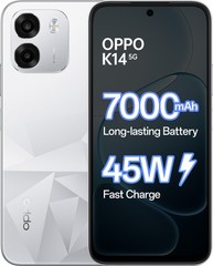 OPPO K14 5G (White, 256 GB 8 GB RAM) 6.75 inch Dimensity 6300 Global Version.