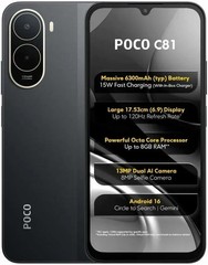 NEW POCO C81 4G LTE GSM (128GB+4GB RAM) GSM Android Factory unlocked Phone BK