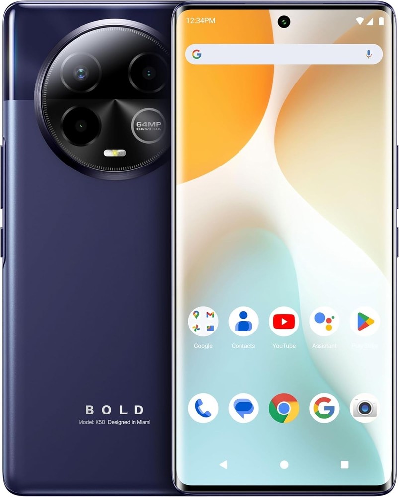 BLU|Bold K50|5G|Unlocked|6.7” FHD+ 3D AMOLED|256/8GB|Triple 64MP Camera|Purple