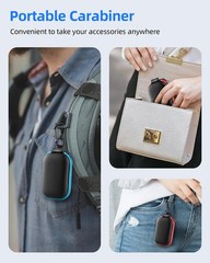 Portable Rectangle Earbuds Carrying Case 2Pack, Organizer for Phone Accessories