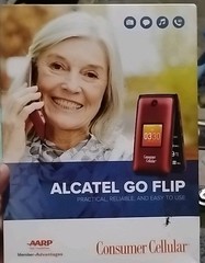 Alcatel Go Flip 4044L 4G VoLTE Consumer Cellular Phone Wine Red
