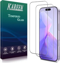 2 Pack Tempered Glass Screen Protectors for iPhone 17 6.3″ Bubble Free, 9H Hardn