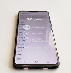 Unlocked Original LG V40 ThinQ WIFI 6.4″ WIFI 12MP 6GB RAM Mobile Phone 1/2-SIM