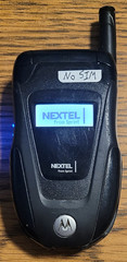 Motorola i series ic502 – Black ( Nextel ) Rare iDEN PTT Flip Phone – Works READ