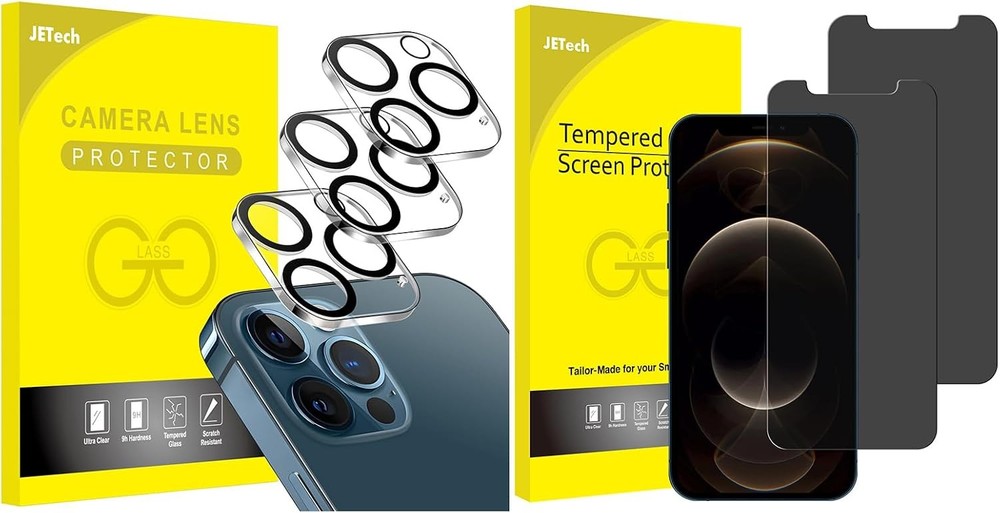 Camera Lens Protector & Privacy Screen Protector for iPhone 12 Pro Max 6.7 Inch
