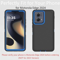 Heavy Duty Defender Case for Motorola Edge 2024, Dustproof Shockproof Protection