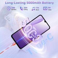 2026 OUKITEL C2 Cell Phone 6.52″ HD 90Hz 16+128GB 5150mAh Android 14 T-Mobile