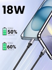 USB A to USB C Fast Charger Adapter for iPhone 17/16/15, 1.5ft