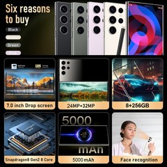 2026 G24 Ultra 5G 256GB Smartphone Unlocked Cell Phones Android Cheap Phone