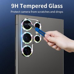 3 Pack Camera Lens Protector for Samsung Galaxy S24 Ultra, Tempered Glass