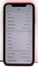 Apple iPhone 11 (A2111) 64GB Red UNLOCKED *USED/WIPED*