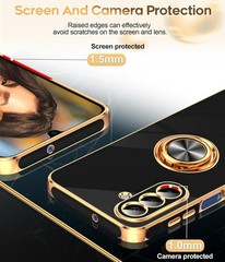 Galaxy A17-5G Phone Case: 2 Pack Tempered Glass Screen Protector and Ring Holder