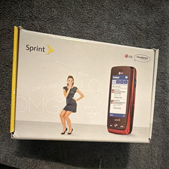 LG Rumor Touch Sprint Slider Touch Screen 3.0MP Camera Red 2GB Used RED