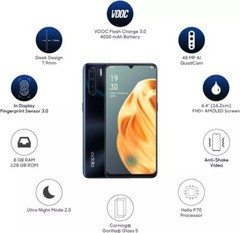 OPPO F15 Dual SIM 4G LTE 128GB ROM 48.0MP 6.4″ Android Smartphone