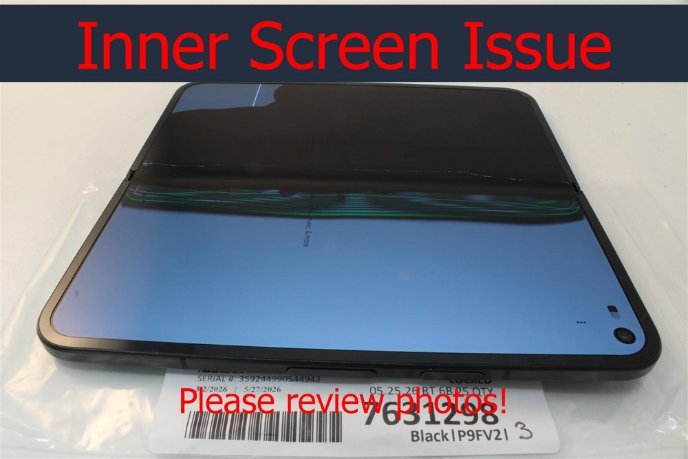 DEFECTIVE Google Pixel 9 Pro Fold Black – Verizon Smartphone 7631298