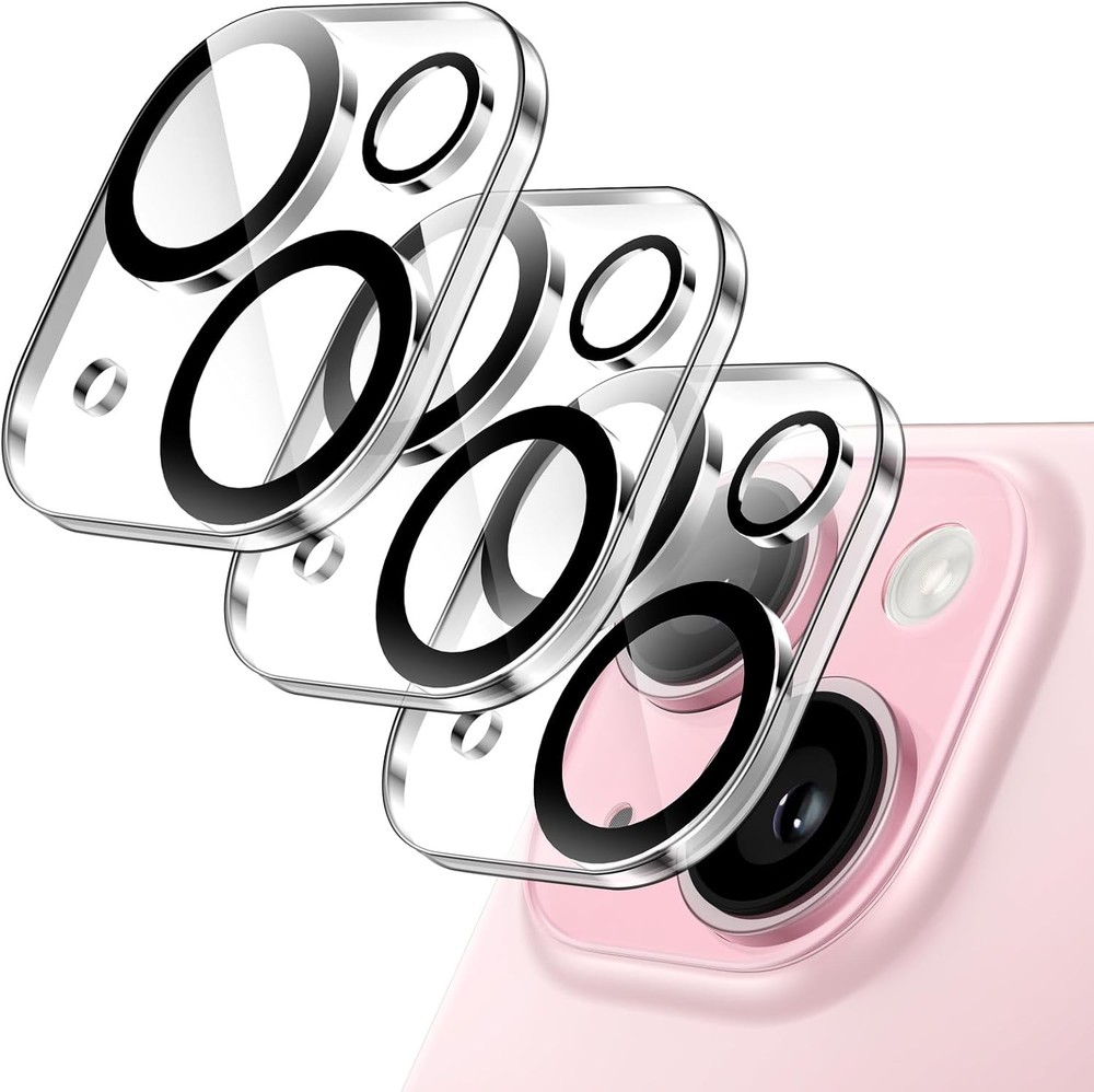 6.1-Inch & 6.7-Inch Camera Lens Protector, 9H Tempered Glass, 3-Pack