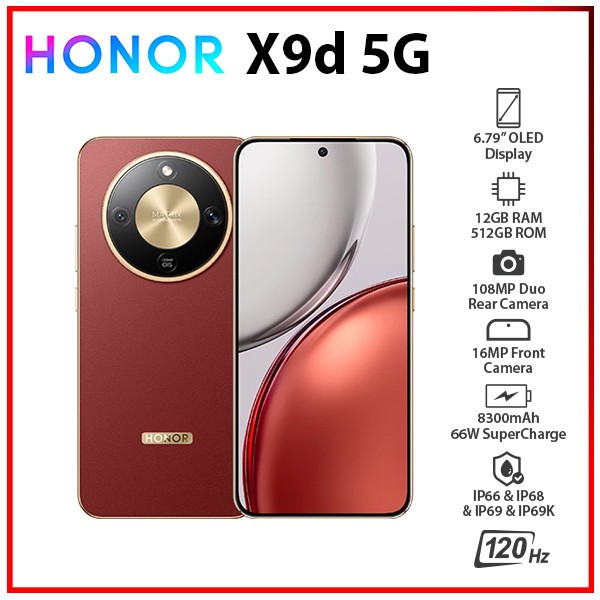 HONOR X9d 5G 12GB+512GB BROWN Dual SIM Octa Core Unlocked Android Cell Phone