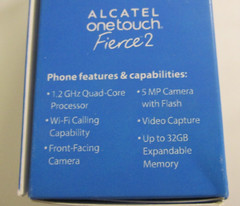 Brand New Factory Sealed Walmart Family Mobile Alcatel One Touch Fierce 2, Phone