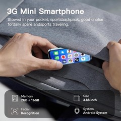 3G Mini Smartphone Unlocked Android System 3.88-Inch HD Touch Screen Mini Dua…