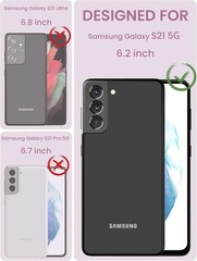 Samsung S21 5G Case Floral Military Grade Drop Tested Hard Back & Soft Edge Cove