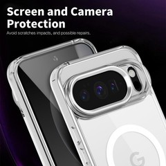 Clear Magnetic Case for Google Pixel 10 Pro XL 6.8 inch Anti-Yellowing Shockproo