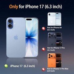 Anti-Yellowing Magnetic for iPhone 17 Case with 1 Screen Protector Clear