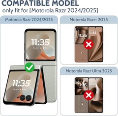 Motorola Razr 2024/2025 Case with Hinge Protection, Anti-Scratch Slim Hard Case