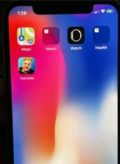 Apple iPhone X – 256GB – Silver (Verizon) A1865 (CDMA + GSM) with FORTNITE