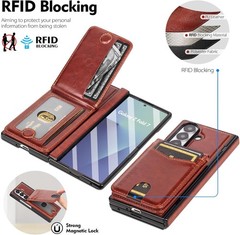 Detachable Magnetic Samsung Galaxy Z Fold 7 Phone Wallet Case with Card Holder