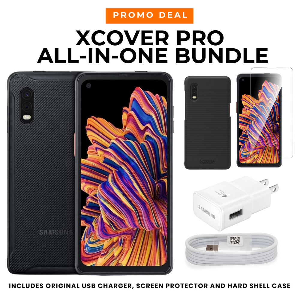 Samsung Galaxy XCover Pro SM-G715U 64 GB (Black) with Accessories
