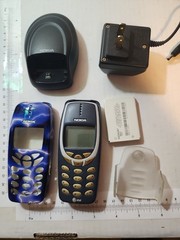 USED Nokia 3360 Tested Working Blue and Gray AT&T Brick Phone