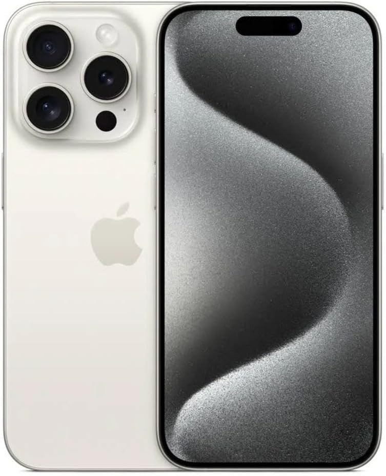 Apple iPhone 15 Pro 128GB White Titanium Unlocked – Very Good Refurbished