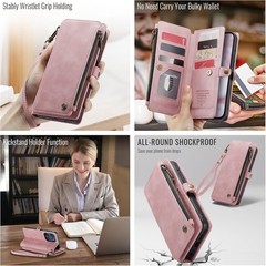 for Moto G Stylus 5G (2025 & 2026) Case, RFID Blocking Leather Flip Wallet Rose