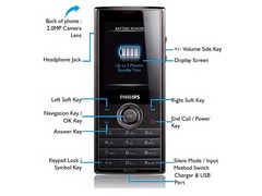 Philips Xenium X3560 2MP 60 Days Standby Unlocked Dual SIM 2G Feature Cell Phone