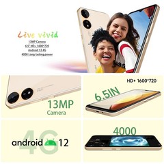 X1 2025 New 4G LTE GSM Unlocked Cell Phone 6.5” HD+ Screen Mobile Phones 3GB …