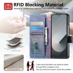Samsung Galaxy Z Fold 4 Case Wallet Leather Card Slots Defender Cover Brown