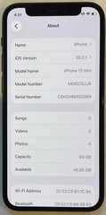 TESTED USED BLACK GSM UNLOCKED iPhone 12 MINI, 64GB A2176 MG6G3LL/A, 97% BATTERY