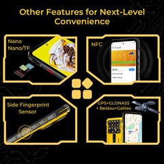 7.2″ 5G OUKITEL WP60 Rugged Phone Android 15 Waterproof NFC Mobile 512G Dual SIM