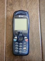 Mitsubishi T250 AT&T Blue Cell Phone Vintage Collector UNTESTED PARTS ONLY