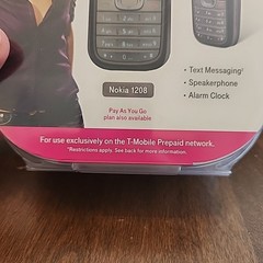 Nokia 1208 – Black (T-Mobile) Cellular Phone RARE SEALED